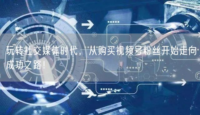 玩转社交媒体时代，从购买视频号粉丝开始走向成功之路！