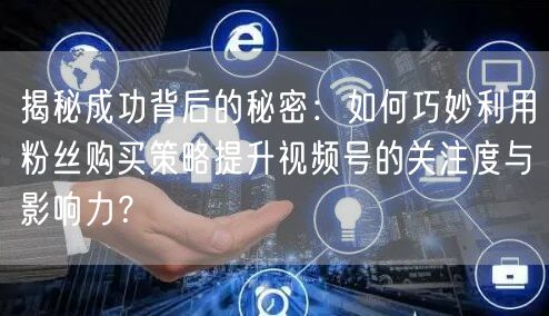 揭秘成功背后的秘密：如何巧妙利用粉丝购买策略提升视频号的关注度与影响力？