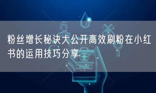 粉丝增长秘诀大公开高效刷粉在小红书的运用技巧分享