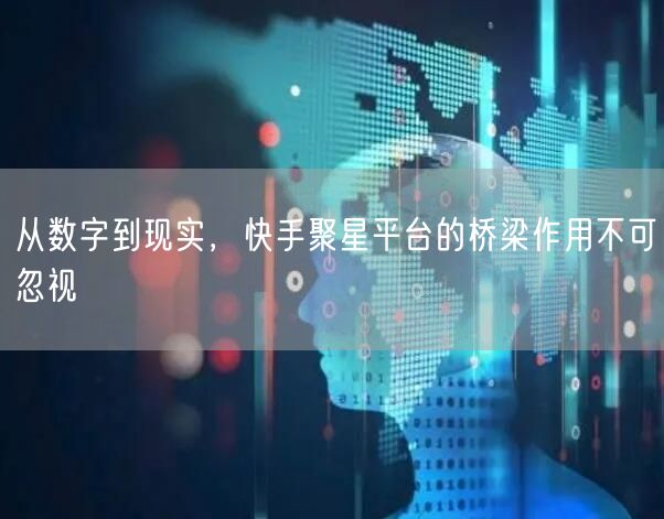 从数字到现实，快手聚星平台的桥梁作用不可忽视