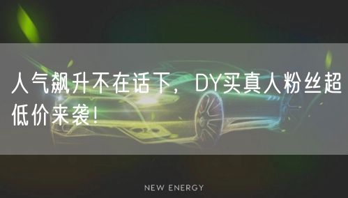 人气飙升不在话下，DY买真人粉丝超低价来袭！